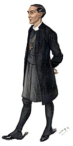 An illustration, by Spy, of a late 19c. Bishop of London in gaiters.