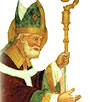 St Patrick with crozier, in an iconic mode
